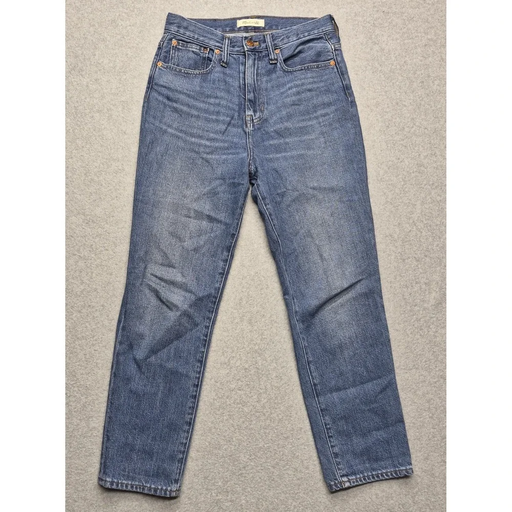 Madewell Jeans Womens 26 Blue High Rise The Mom Jean Tapered Denim Momcore 90s